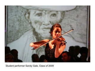 Student performer Sandy Gale, Class of 2009  