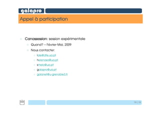 Galapro presentation du Projet