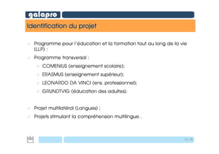 Galapro presentation du Projet