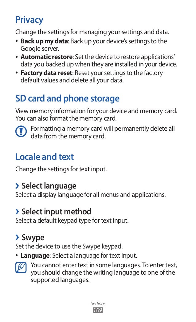 Samsung Galaxy Y Manual