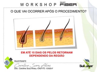 O QUE VAI OCORRER APÓS O PROCEDIMENTO?
EM ATÉ 15 DIAS OS PELOS RETORNAM
DEPENDENDO DA REGIÃO
 