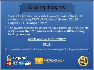 How To Unlock Samsung Galaxy Note 5 By Code