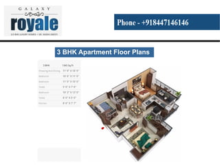 3 BHK Apartment Floor Plans
 