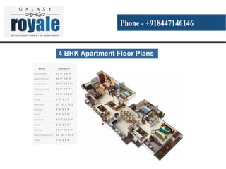 4 BHK Apartment Floor Plans
 