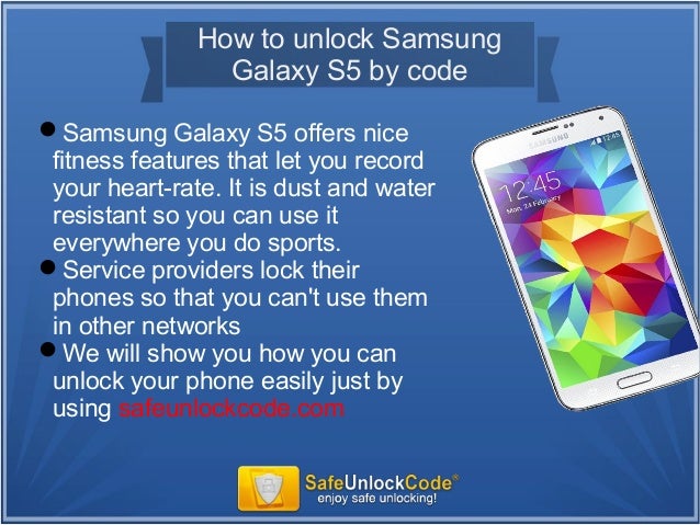 How to unlock Samsung Galaxy S5 by code