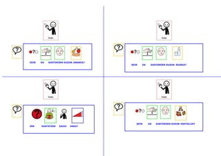 ZEIN DA GUSTOKOEN DUZUN JANARIA?
ZEIN DA GUSTOKOEN DUZUN EDARIA?
ZER GUSTATZEN ZAIZU ASKO?
ZEIN DA GUSTOKOEN DUZUN JOSTAILUA?
 