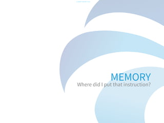 -CONFIDENTIAL-

MEMORY

Where did I put that instruction?

 