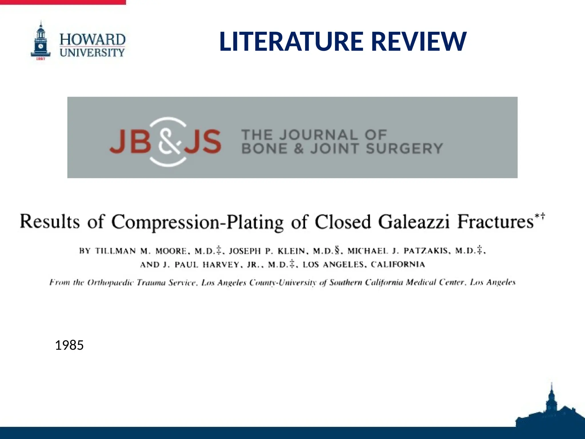 LITERATURE REVIEW
1985
 