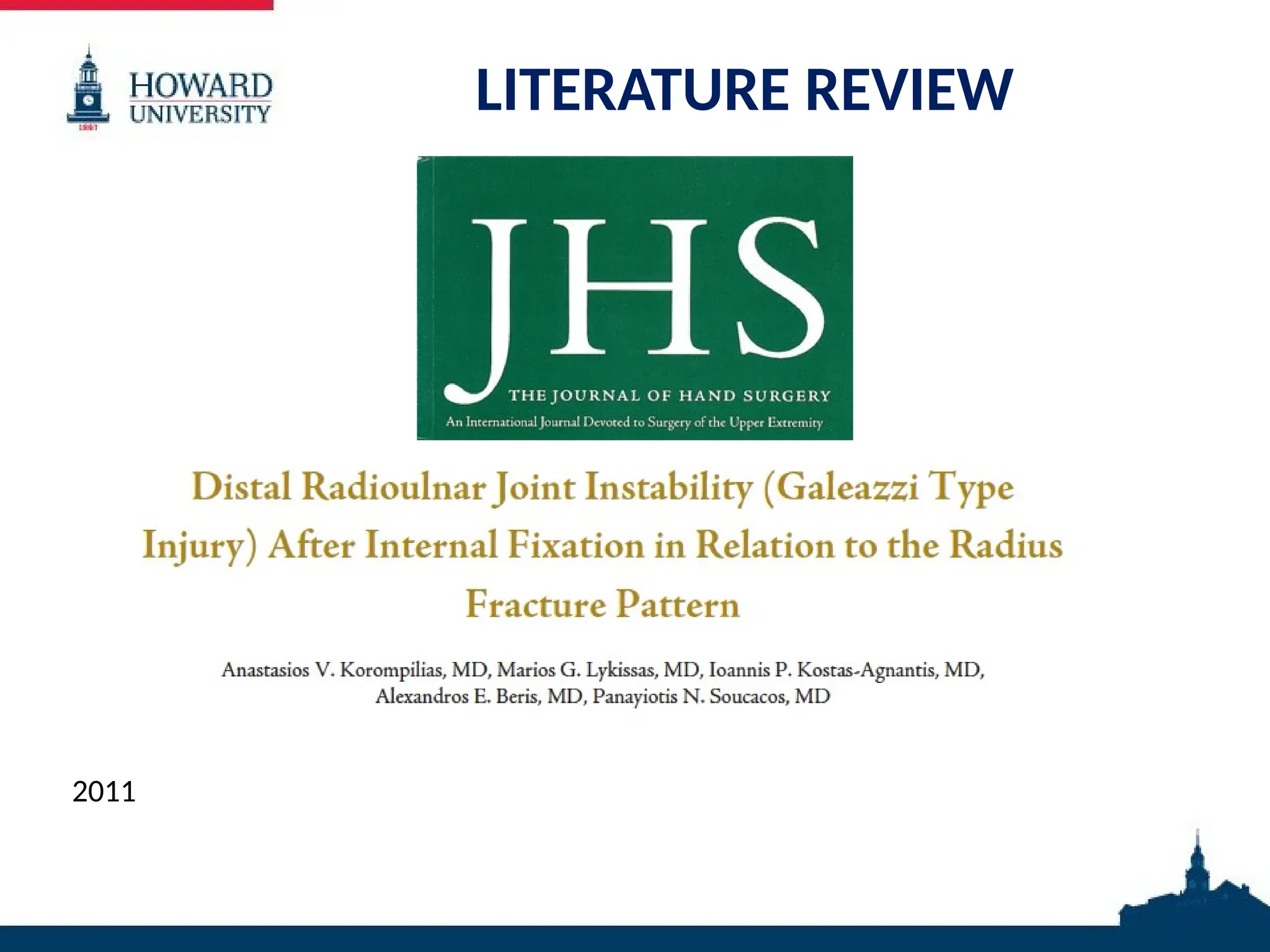 LITERATURE REVIEW
2011
 