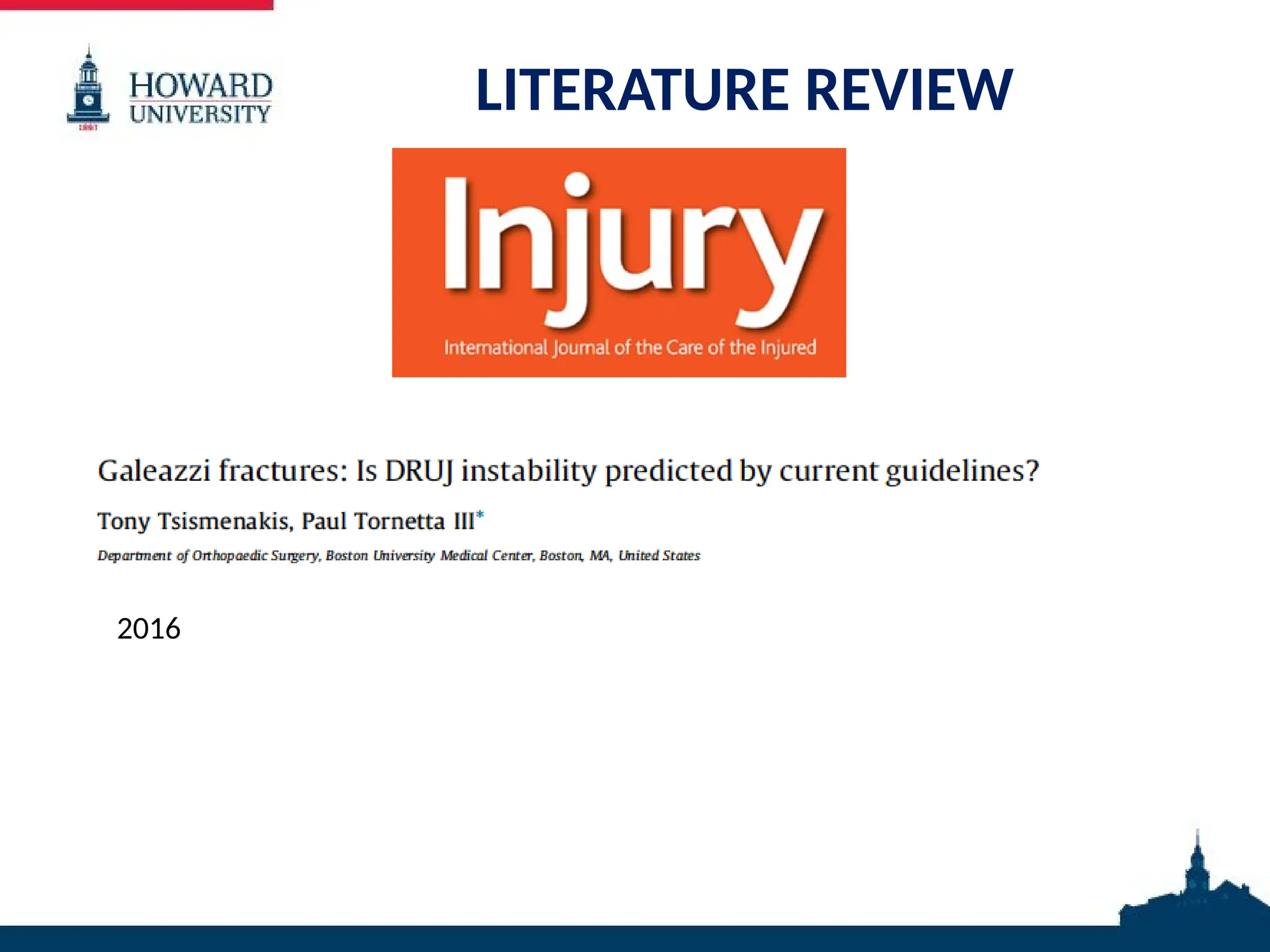 LITERATURE REVIEW
2016
 