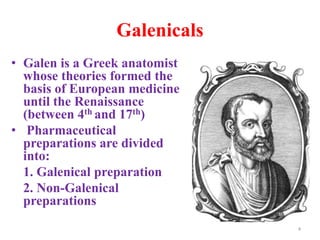 Galenicals ppt | PPTX