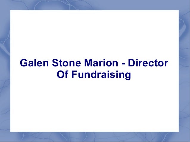 Galen Stone Marion Director Of Fundraising