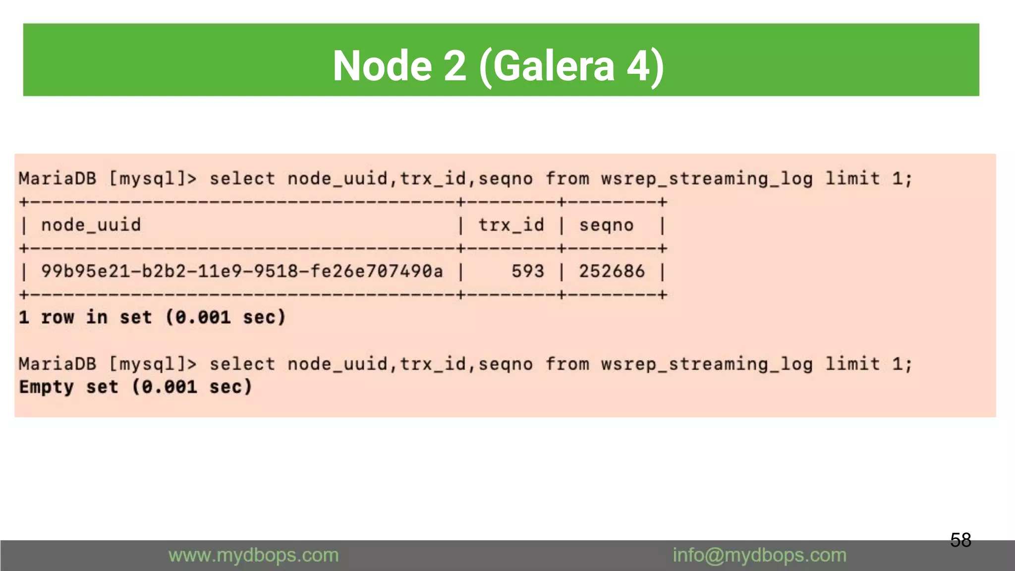 Node 2 (Galera 4)
58
 