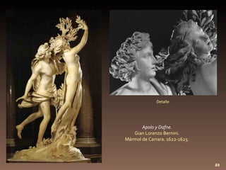 Apolo y Dafne. Gian Lorenzo Bernini.  Mármol de Carrara. 1622-1625. Detalle 
