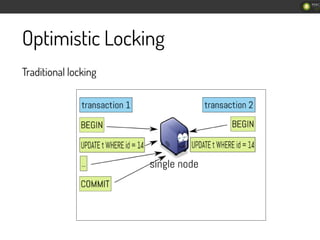 Optimistic Locking
Traditional locking
 
 
136
/
262
 