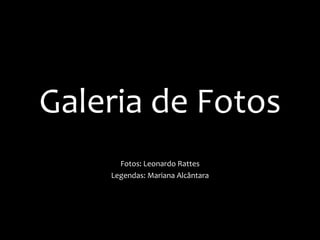 Galeria de Fotos Fotos: Leonardo Rattes Legendas: Mariana Alcântara 