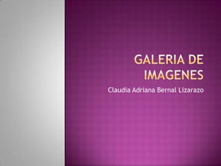 GALERIA DE IMAGENES Claudia Adriana Bernal Lizarazo 