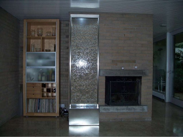 Pictures Waterwall Glass With Frame And Completely Enclosed Pane