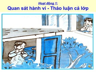 Hoạt động 1:
Quan sát hành vi - Thảo luận cả lớp
 