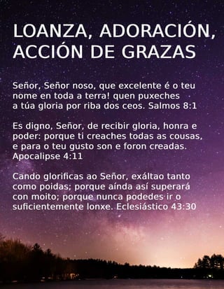 Galician Praise Worship Thanksgiving Tract