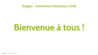 Conférence Utilisateurs Galigeo - avril 2018