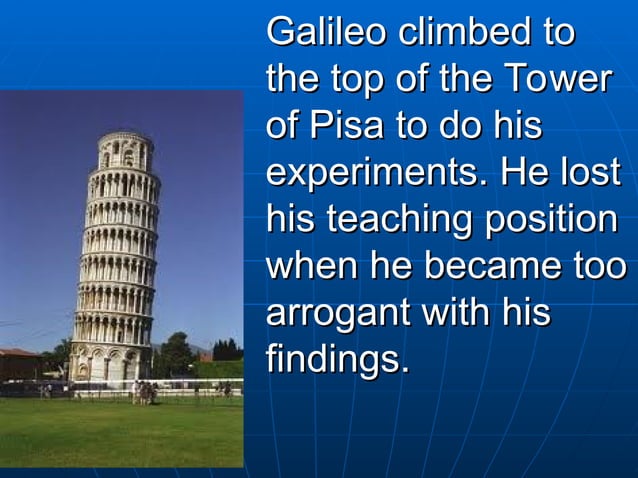 Galileo Galilei Powerpoint Presentationx Ppt