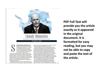 PDF Full Text will
provide you the article
exactly as it appeared
in the original
document. It is
formatted for easy
reading, but you may
not be able to copy
and paste the text of
the article.
 