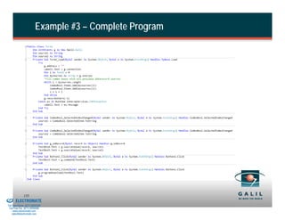 Example #3 – Complete Program




& Serviced By:
                        155
                 ELECTROMATE
          Toll Free Phone (877) SERVO98
           Toll Free Fax (877) SERV099
                www.electromate.com
               sales@electromate.com
 