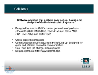 Galil Motion Control Product Workshop January 2012 Presentation | PDF