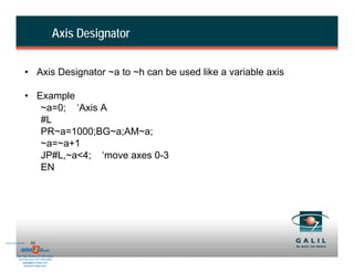 Galil Motion Control Product Workshop January 2012 Presentation | PDF