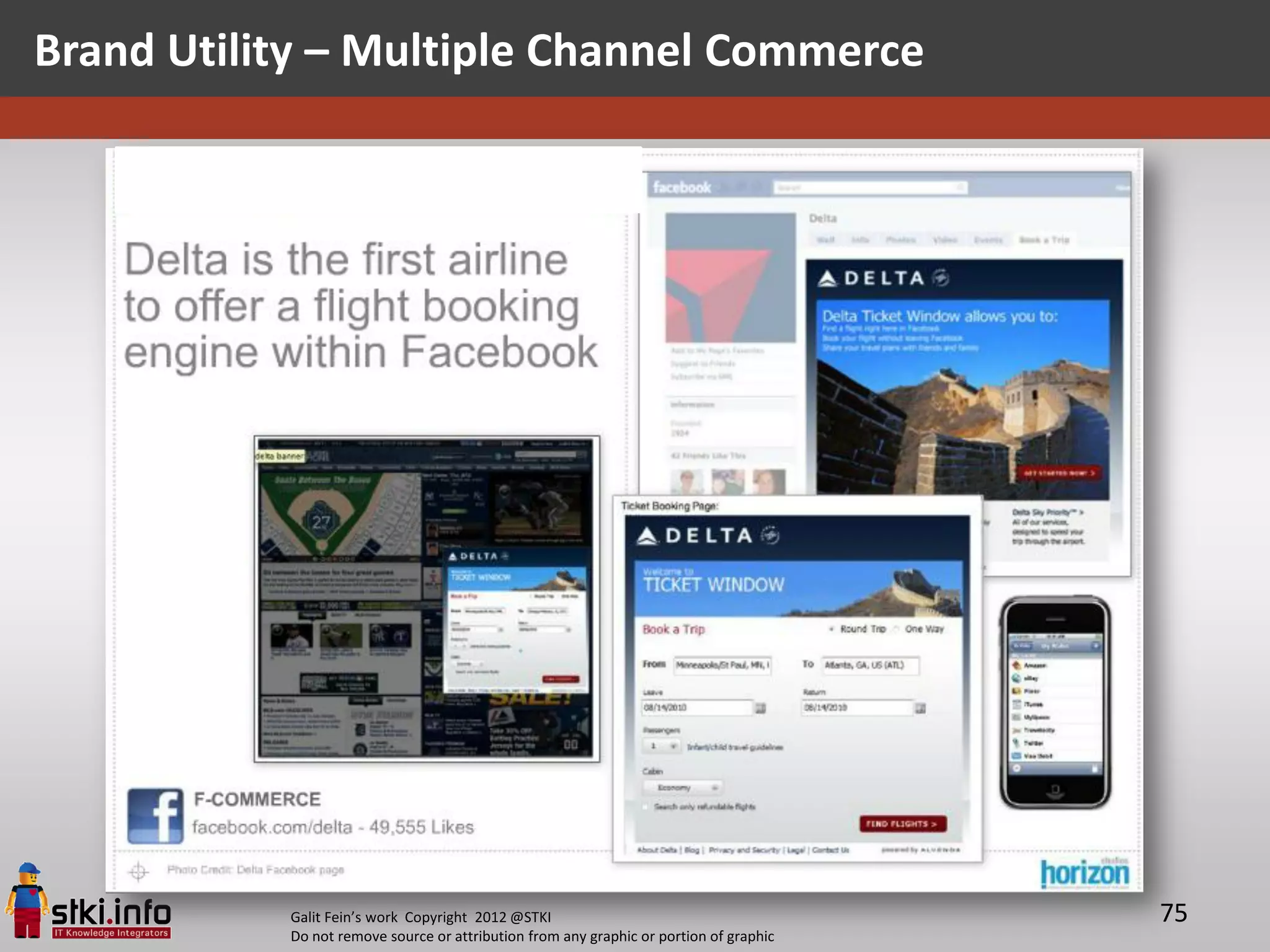 Brand Utility – Multiple Channel Commerce




           Galit Fein’s work Copyright 2012 @STKI                                       75
           Do not remove source or attribution from any graphic or portion of graphic
 