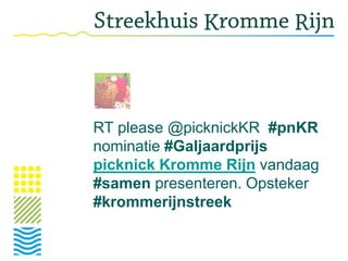 RT please @picknickKR #pnKR
nominatie #Galjaardprijs
picknick Kromme Rijn vandaag
#samen presenteren. Opsteker
#krommerijnstreek
 