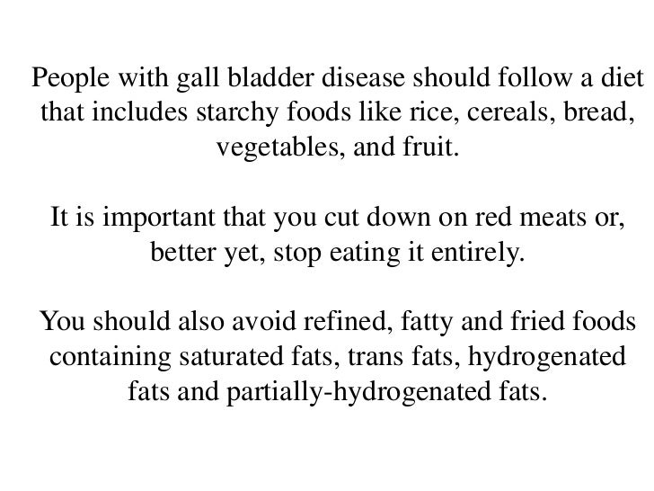 Gallbladder Food Chart
