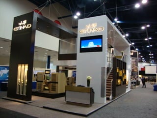 Custom exhibit construction booth stands