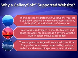 Why a GallerySoft® Supported Website? 