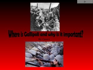 Where is Gallipoli and why is it important? By Cassy 