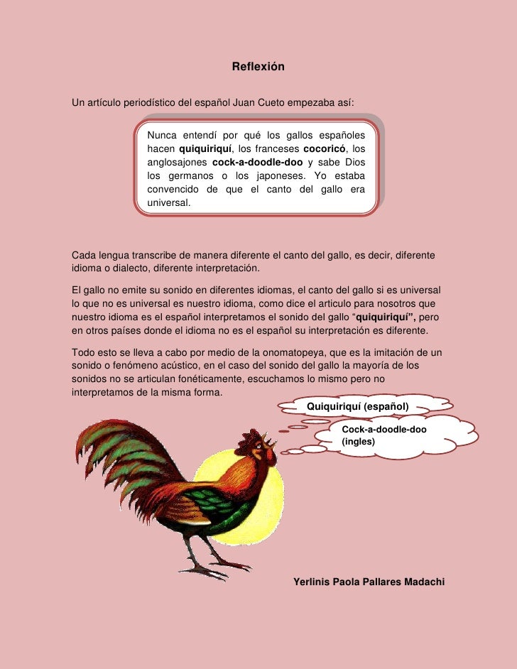 Como Se Dice Gallina En Inglés