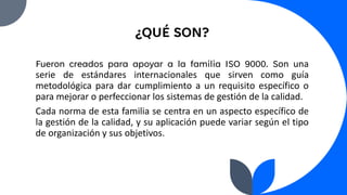 Iso 10000 SERIE DE NORMAS ISO 10000. DEFINICIÓN DE NORMAS | PDF