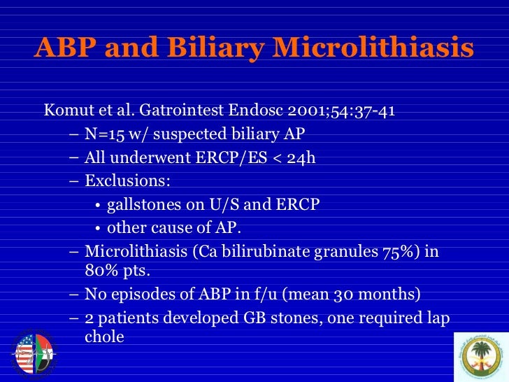 Biliary pancreatitis