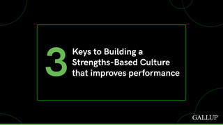 3
KeystoBuildinga
Strengths-BasedCulture
thatimprovesperformance
 