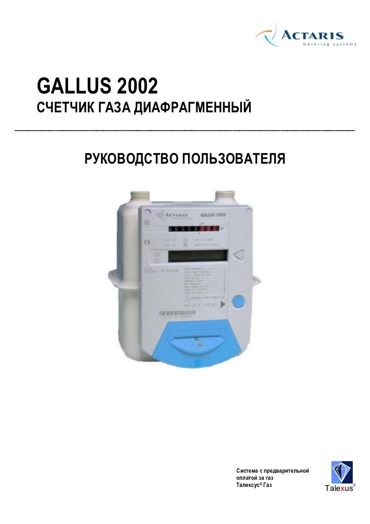 Счетчик газа Gallus 2002 G4 Счетчик газа Gallus 2002 G4