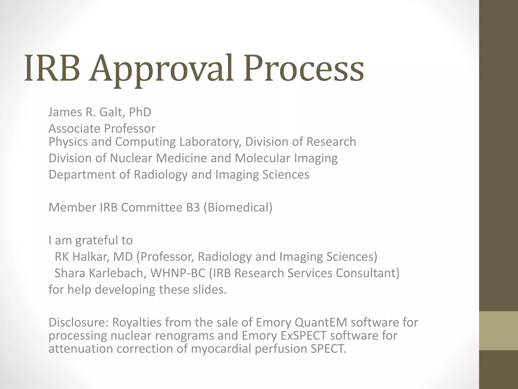 IRB Approval Process 2016 | PPT