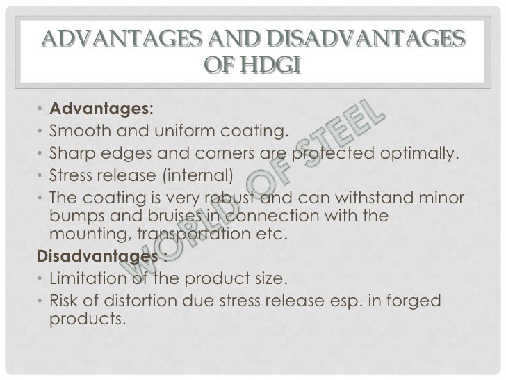 advantages and disadvantages of galvanized iron pipes