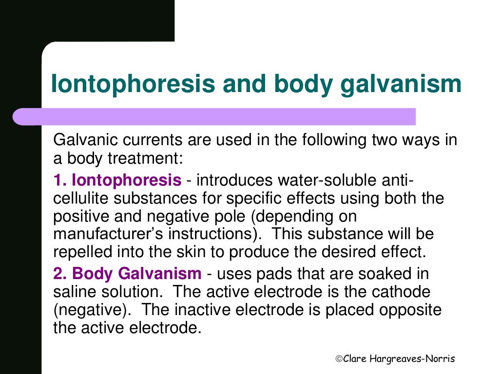 Galvanic body treatment powerpoint
