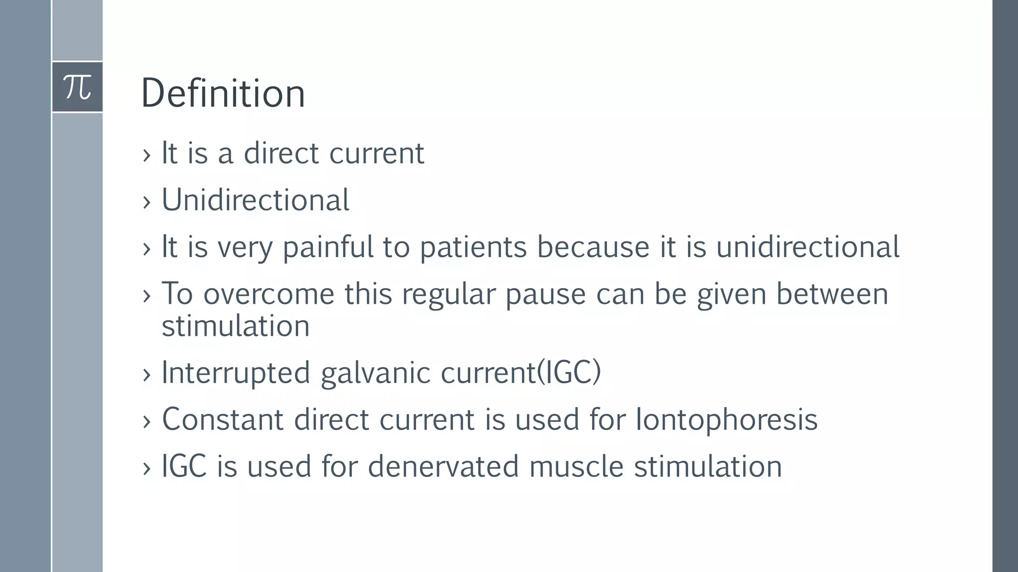 Galvanic current PPT