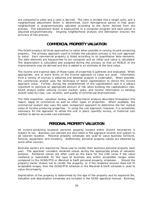 Galveston central appraisal district reappraisalplan 2015 2016