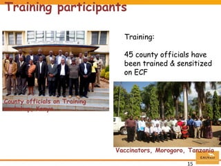 Commercial distribution of ECF-ITM vaccine in East Africa and Malawi