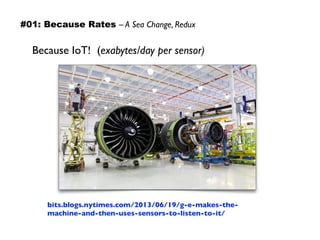 Because IoT! (exabytes/day per sensor)
bits.blogs.nytimes.com/2013/06/19/g-e-makes-the-
machine-and-then-uses-sensors-to-listen-to-it/
#01: Because Rates – A Sea Change, Redux
 