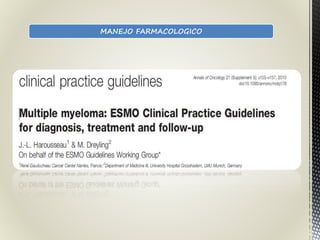 MANEJO FARMACOLOGICO
 