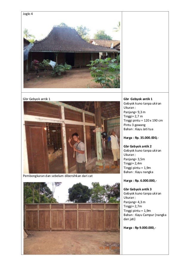 Jual Rumah Kayu Joglo Geladak Villa Layu Gebyok Limasan Dll By Http